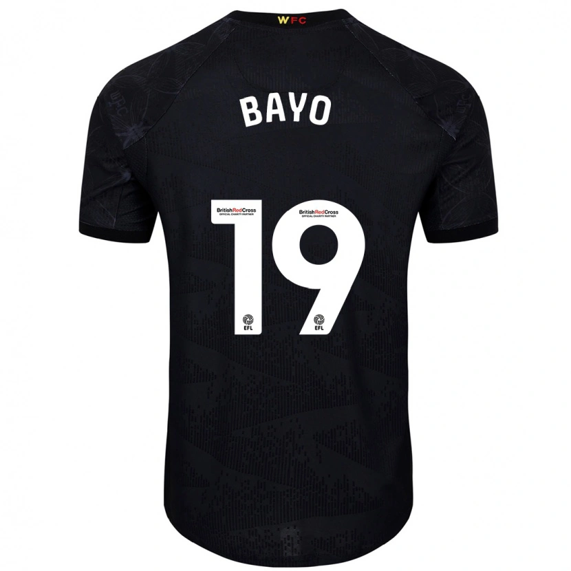 Danxen Enfant Maillot Vakoun Bayo #19 Noir Blanc Tenues Extérieur 2024/25 T-Shirt