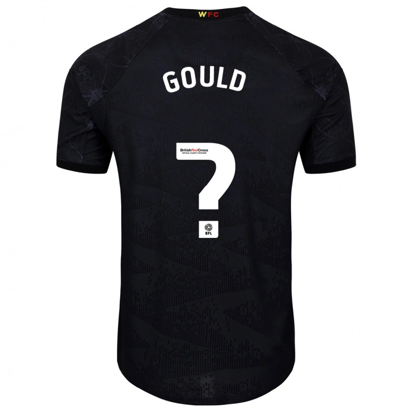 Danxen Enfant Maillot Ali Gould #0 Noir Blanc Tenues Extérieur 2024/25 T-Shirt