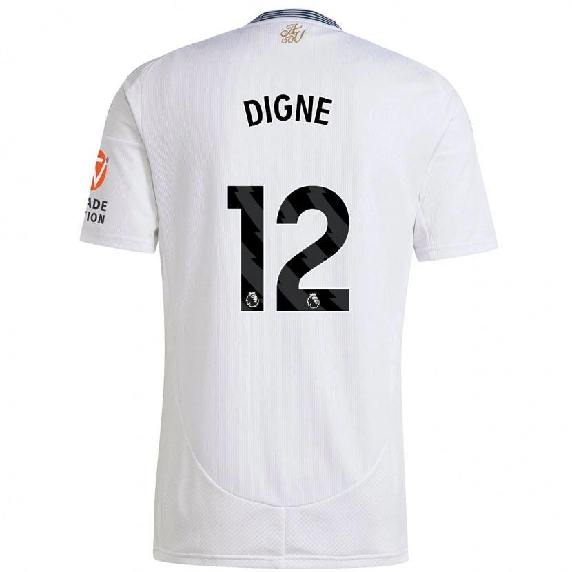 Danxen Enfant Maillot Lucas Digne #12 Blanc Tenues Extérieur 2024/25 T-Shirt