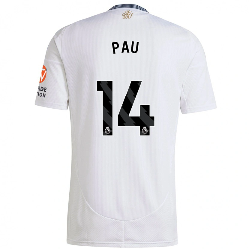 Danxen Enfant Maillot Pau Torres #14 Blanc Tenues Extérieur 2024/25 T-Shirt