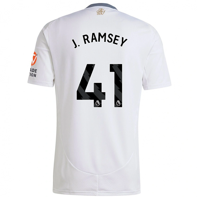 Danxen Enfant Maillot Jacob Ramsey #41 Blanc Tenues Extérieur 2024/25 T-Shirt