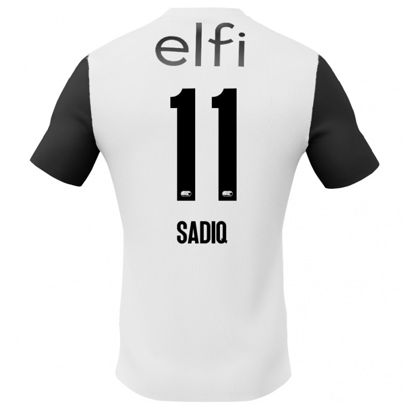 Danxen Enfant Maillot Ibrahim Sadiq #11 Blanc Noir Tenues Extérieur 2024/25 T-Shirt