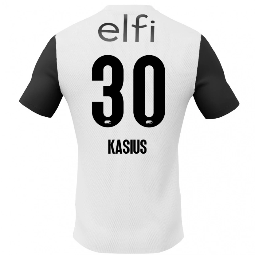 Danxen Enfant Maillot Denso Kasius #30 Blanc Noir Tenues Extérieur 2024/25 T-Shirt