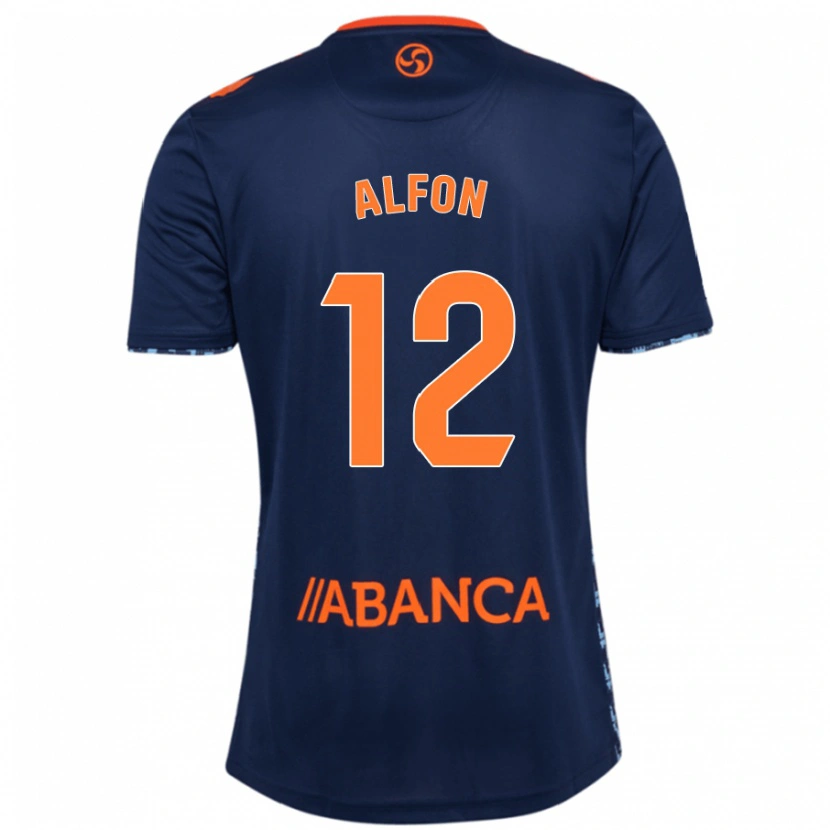 Danxen Enfant Maillot Alfon González #12 Bleu Marine Tenues Extérieur 2024/25 T-Shirt