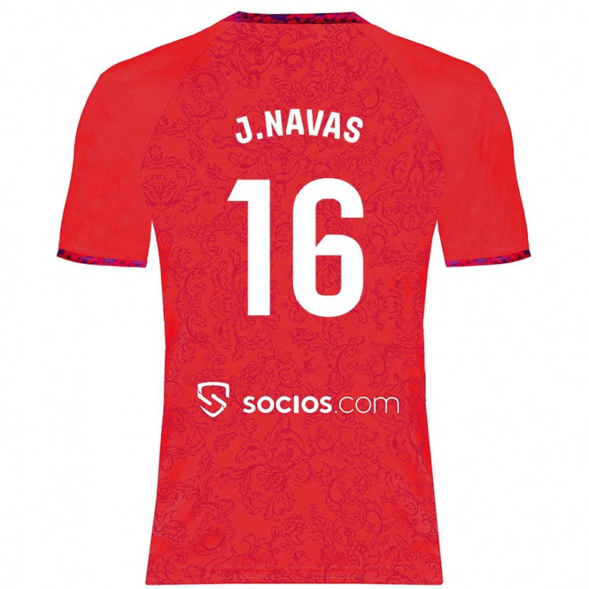 Danxen Enfant Maillot Jesús Navas #16 Rouge Tenues Extérieur 2024/25 T-Shirt