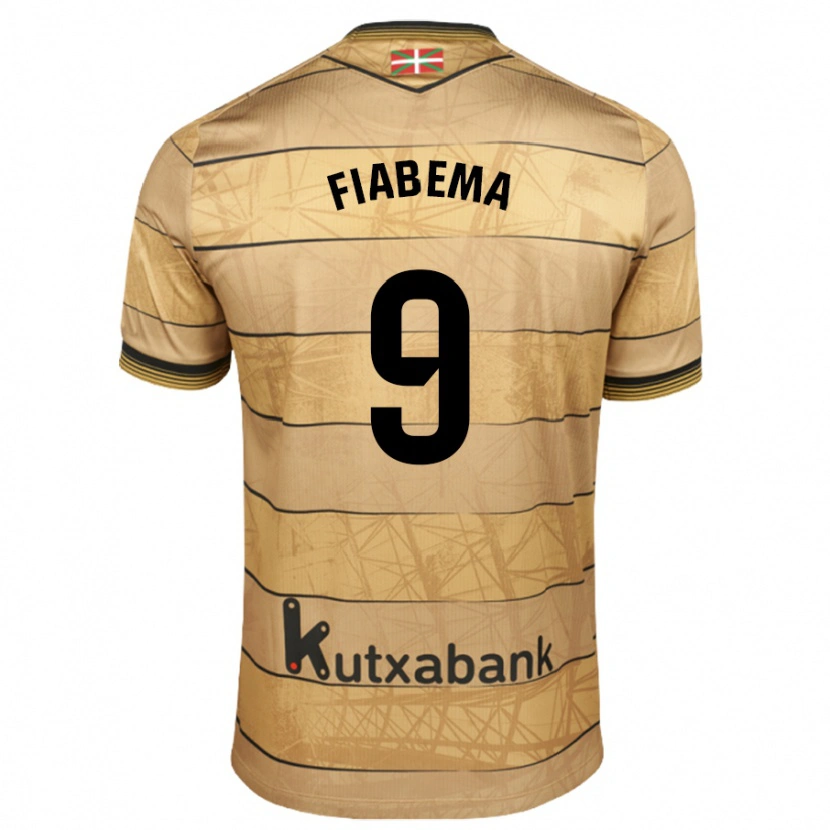 Danxen Enfant Maillot Bryan Fiabema #9 Marron Tenues Extérieur 2024/25 T-Shirt