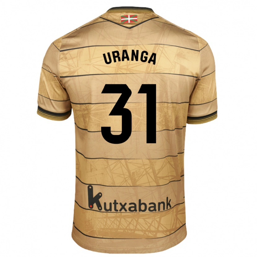 Danxen Enfant Maillot Haizea Uranga Agirre #31 Marron Tenues Extérieur 2024/25 T-Shirt