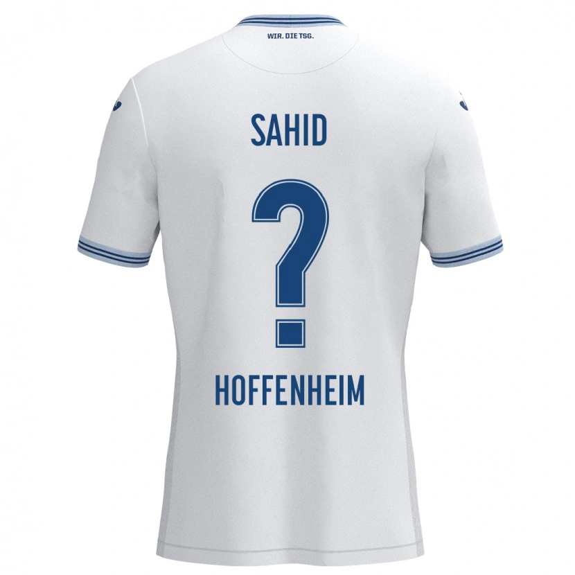 Danxen Enfant Maillot Mohamed Sahid #0 Blanc Bleu Tenues Extérieur 2024/25 T-Shirt