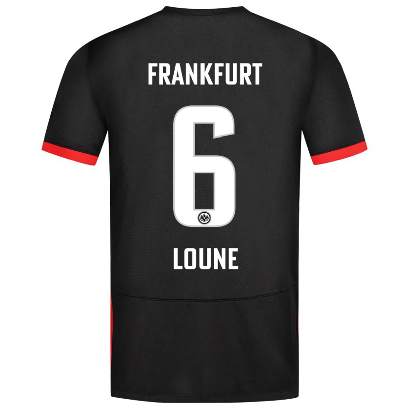 Danxen Enfant Maillot Adam Loune #6 Noir Tenues Extérieur 2024/25 T-Shirt
