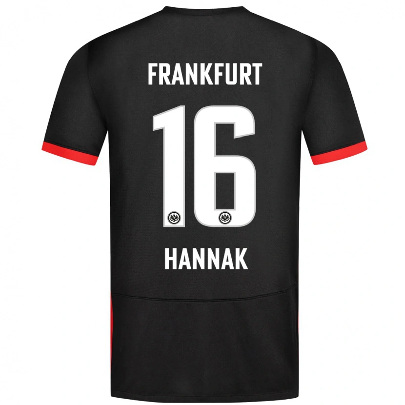 Danxen Enfant Maillot Tim Hannak #16 Noir Tenues Extérieur 2024/25 T-Shirt
