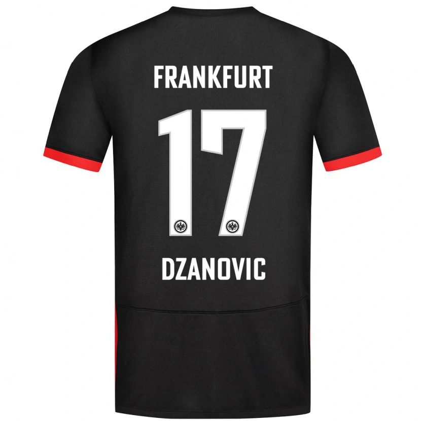 Danxen Enfant Maillot Benjamin Dzanovic #17 Noir Tenues Extérieur 2024/25 T-Shirt