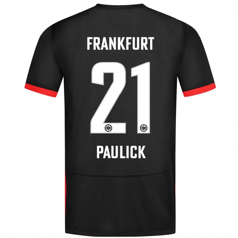 Danxen Enfant Maillot Lea Paulick #21 Noir Tenues Extérieur 2024/25 T-Shirt