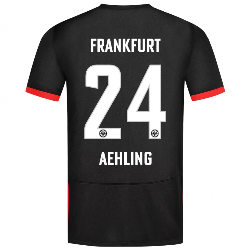 Danxen Enfant Maillot Anna Aehling #24 Noir Tenues Extérieur 2024/25 T-Shirt