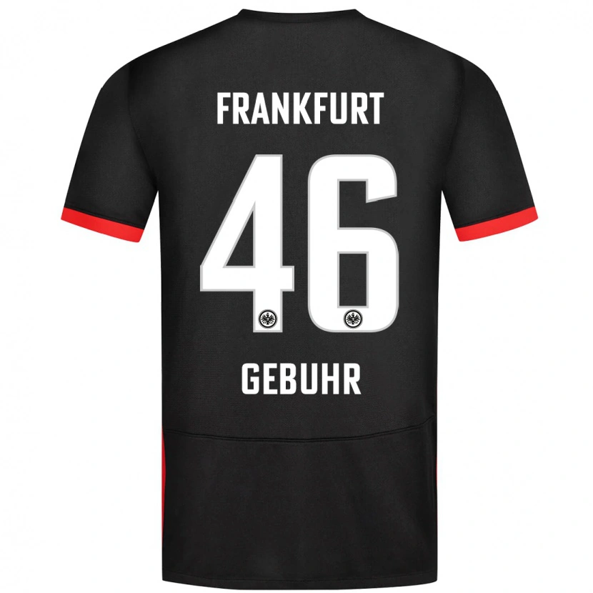 Danxen Enfant Maillot Dario Gebuhr #46 Noir Tenues Extérieur 2024/25 T-Shirt