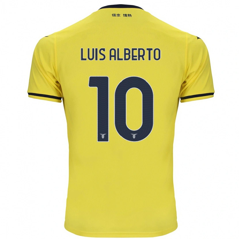 Danxen Enfant Maillot Luis Alberto #10 Jaune Tenues Extérieur 2024/25 T-Shirt