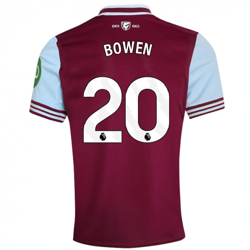 Danxen Homme Maillot Jarrod Bowen #20 Rouge Foncé Tenues Domicile 2024/25 T-Shirt