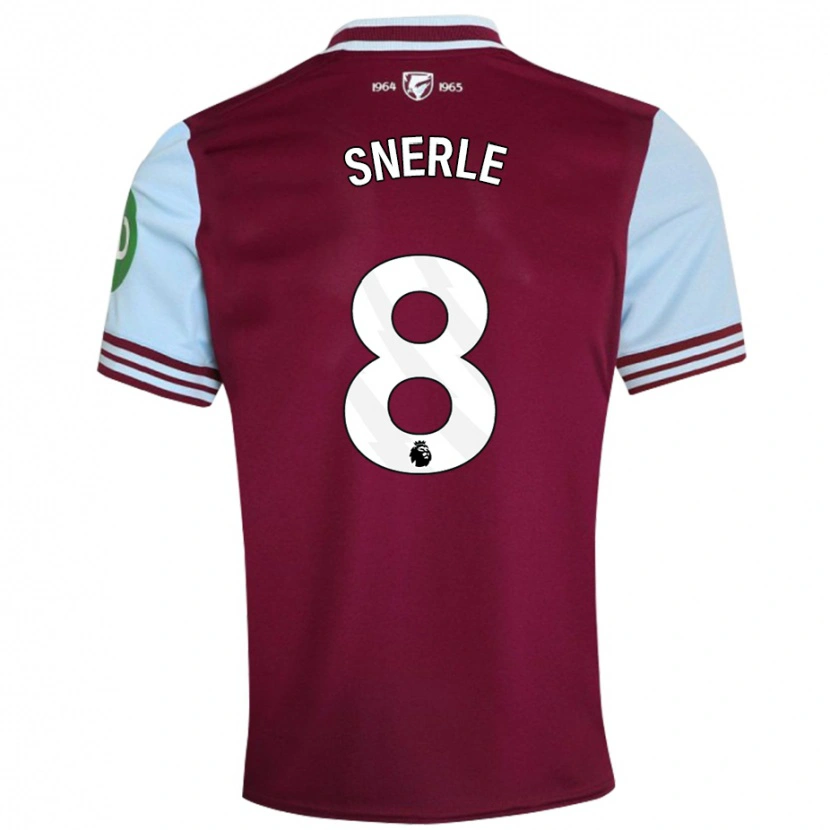 Danxen Homme Maillot Emma Snerle #8 Rouge Foncé Tenues Domicile 2024/25 T-Shirt