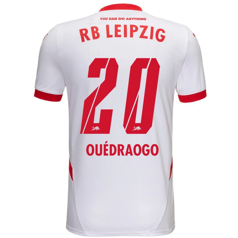 Danxen Homme Maillot Assan Ouédraogo #20 Blanc Rouge Tenues Domicile 2024/25 T-Shirt