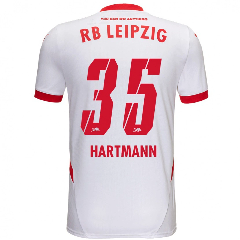 Danxen Homme Maillot Fabrice Hartmann #35 Blanc Rouge Tenues Domicile 2024/25 T-Shirt