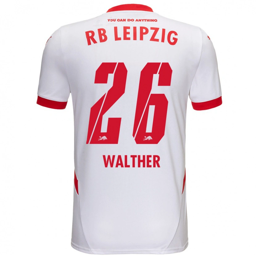 Danxen Homme Maillot Mika Walther #26 Blanc Rouge Tenues Domicile 2024/25 T-Shirt