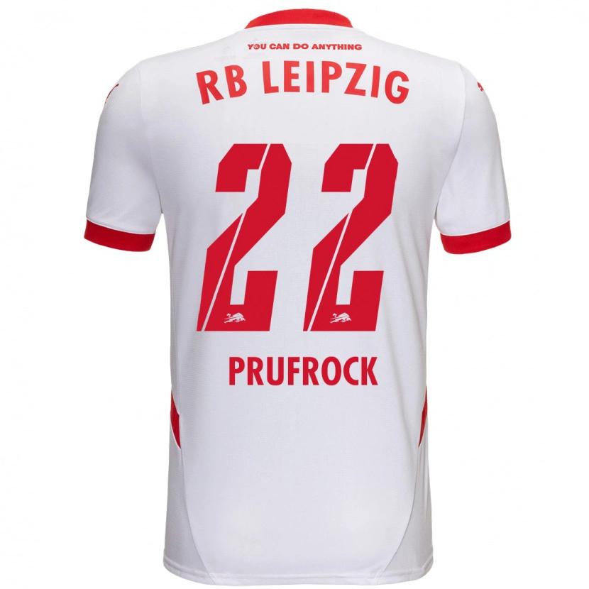 Danxen Homme Maillot Silas Prüfrock #22 Blanc Rouge Tenues Domicile 2024/25 T-Shirt