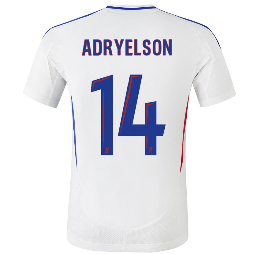 Danxen Homme Maillot Adryelson #14 Blanc Bleu Tenues Domicile 2024/25 T-Shirt