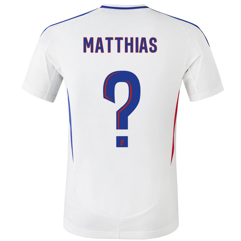 Danxen Homme Maillot Matthias Da Silva #0 Blanc Bleu Tenues Domicile 2024/25 T-Shirt