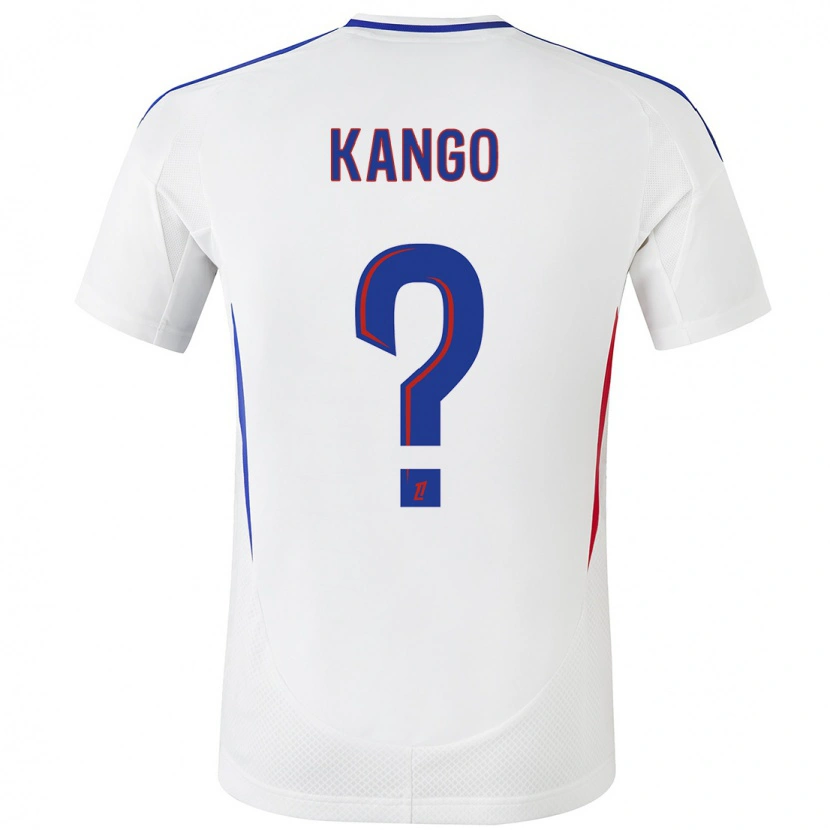 Danxen Homme Maillot Steeve Kango #0 Blanc Bleu Tenues Domicile 2024/25 T-Shirt