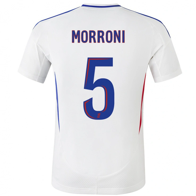 Danxen Homme Maillot Perle Morroni #5 Blanc Bleu Tenues Domicile 2024/25 T-Shirt