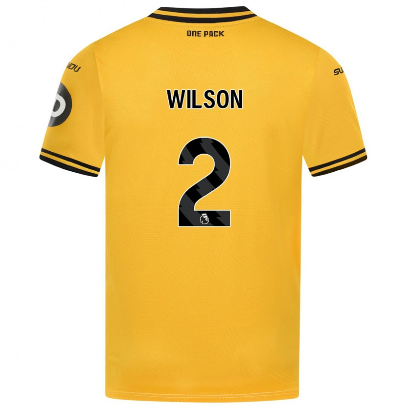 Danxen Homme Maillot Ellie Wilson #2 Jaune Tenues Domicile 2024/25 T-Shirt