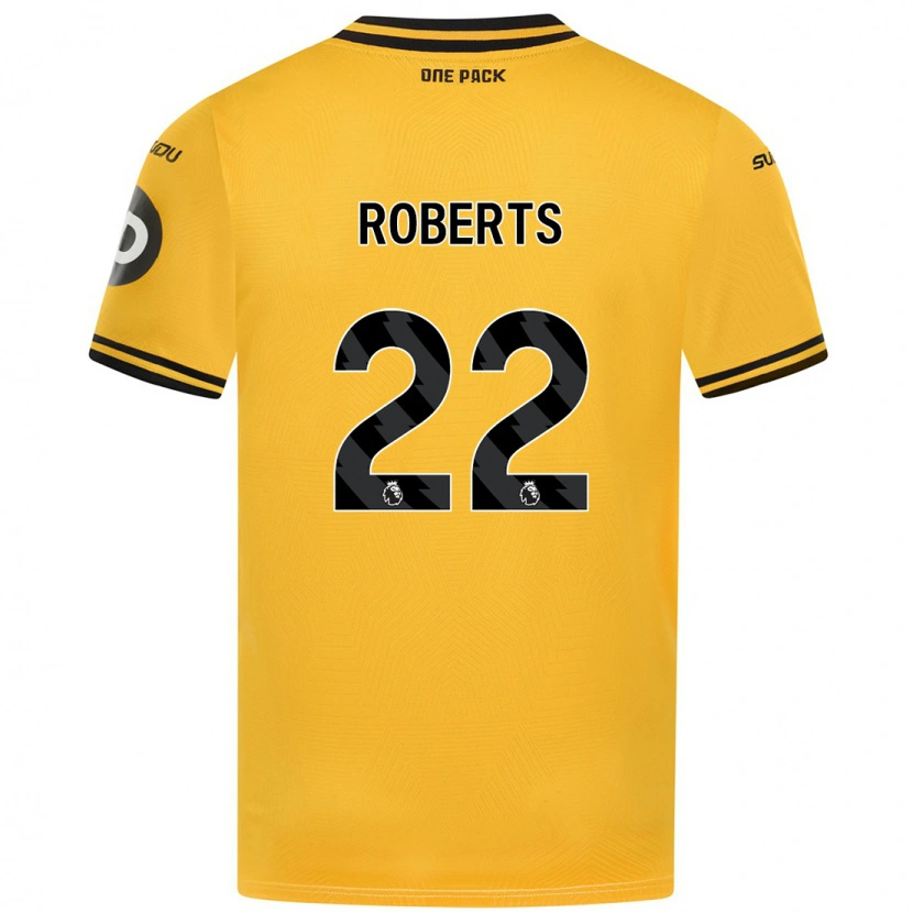 Danxen Homme Maillot Beth Roberts #22 Jaune Tenues Domicile 2024/25 T-Shirt