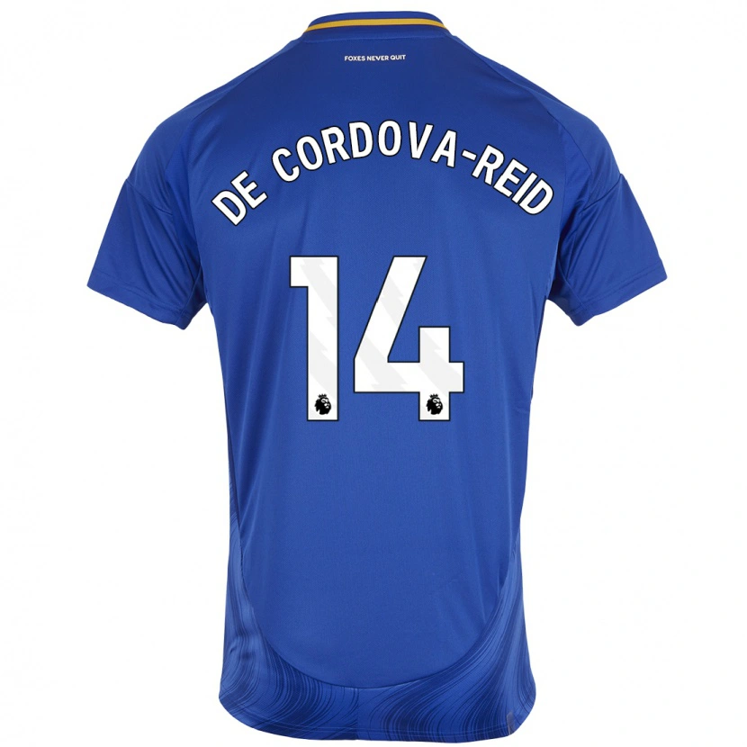 Danxen Homme Maillot Bobby De Cordova-Reid #14 Bleu Blanc Tenues Domicile 2024/25 T-Shirt