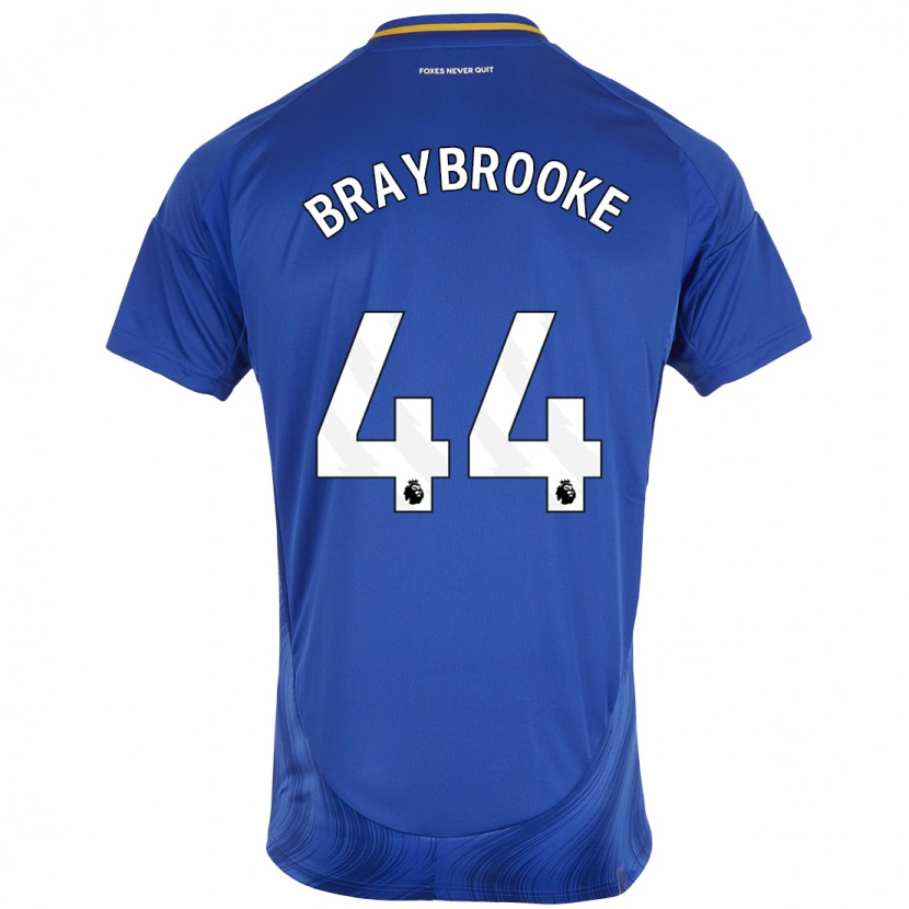 Danxen Homme Maillot Sammy Braybrooke #44 Bleu Blanc Tenues Domicile 2024/25 T-Shirt