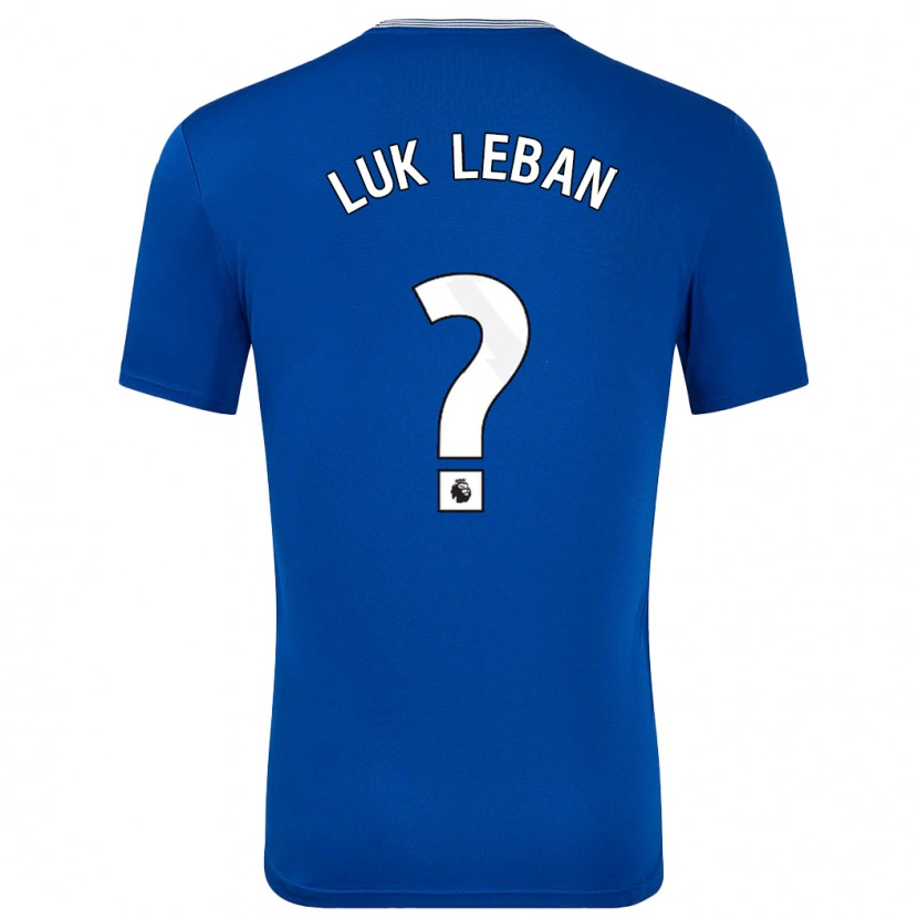 Danxen Homme Maillot Zan Luk Leban #0 Bleu Avec Tenues Domicile 2024/25 T-Shirt