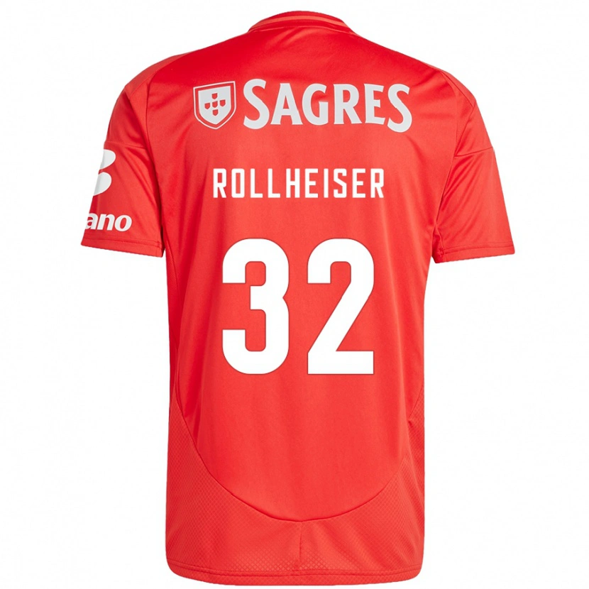 Danxen Homme Maillot Benjamín Rollheiser #32 Rouge Blanc Tenues Domicile 2024/25 T-Shirt