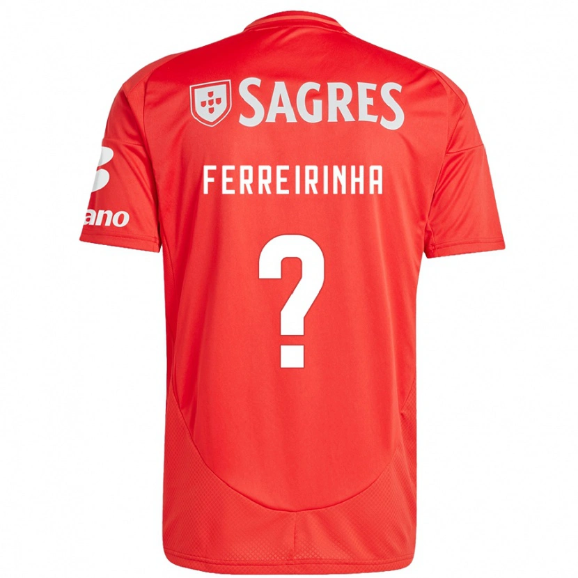 Danxen Homme Maillot Afonso Ferreirinha #0 Rouge Blanc Tenues Domicile 2024/25 T-Shirt