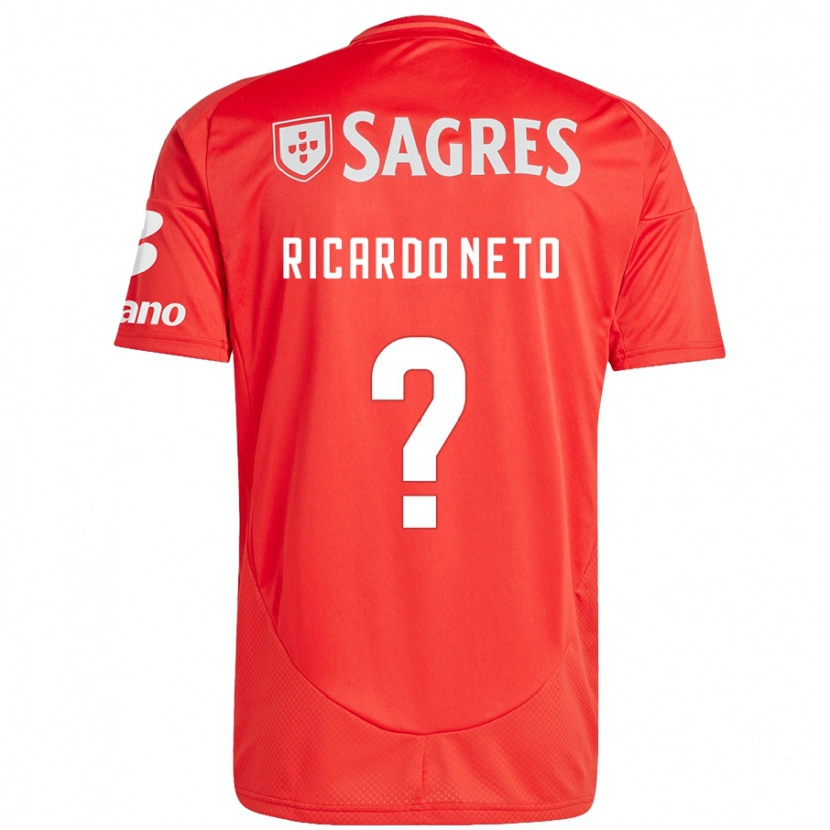 Danxen Homme Maillot Ricardo Neto #0 Rouge Blanc Tenues Domicile 2024/25 T-Shirt