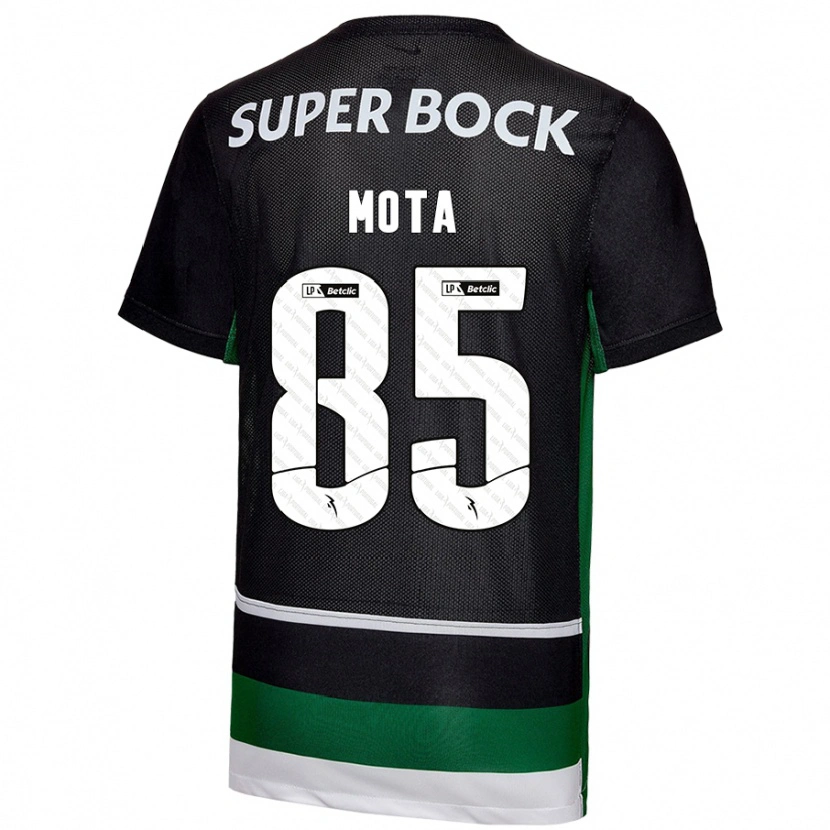 Danxen Homme Maillot Rafael Mota #85 Noir Blanc Vert Tenues Domicile 2024/25 T-Shirt