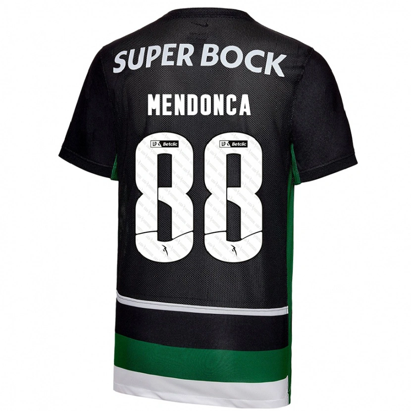 Danxen Homme Maillot Manuel Mendonça #88 Noir Blanc Vert Tenues Domicile 2024/25 T-Shirt