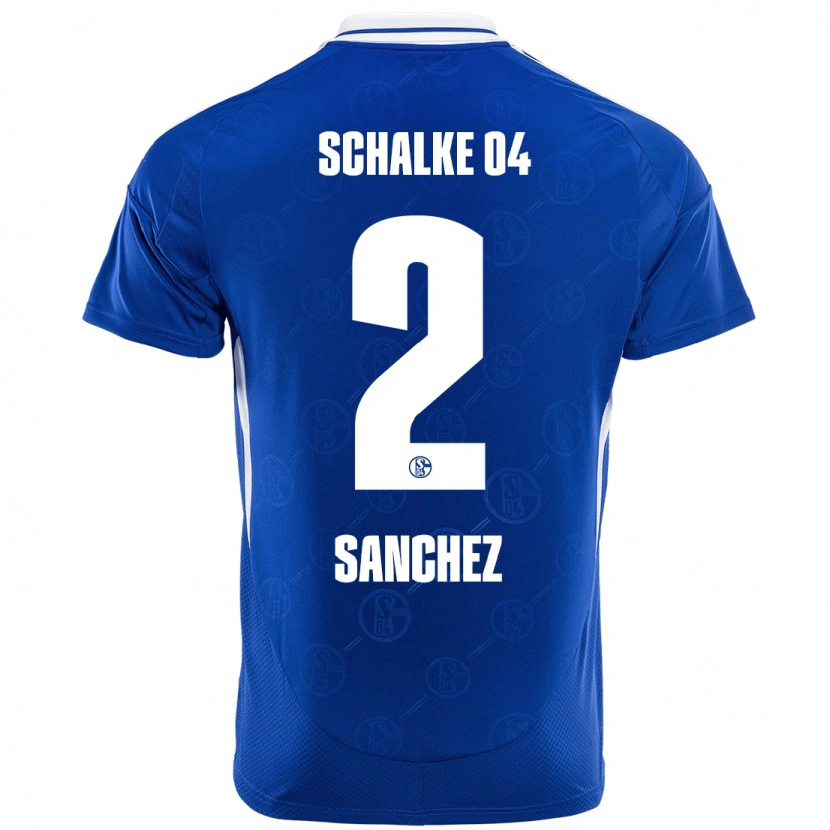 Danxen Homme Maillot Felipe Sánchez #2 Bleu Royal Tenues Domicile 2024/25 T-Shirt