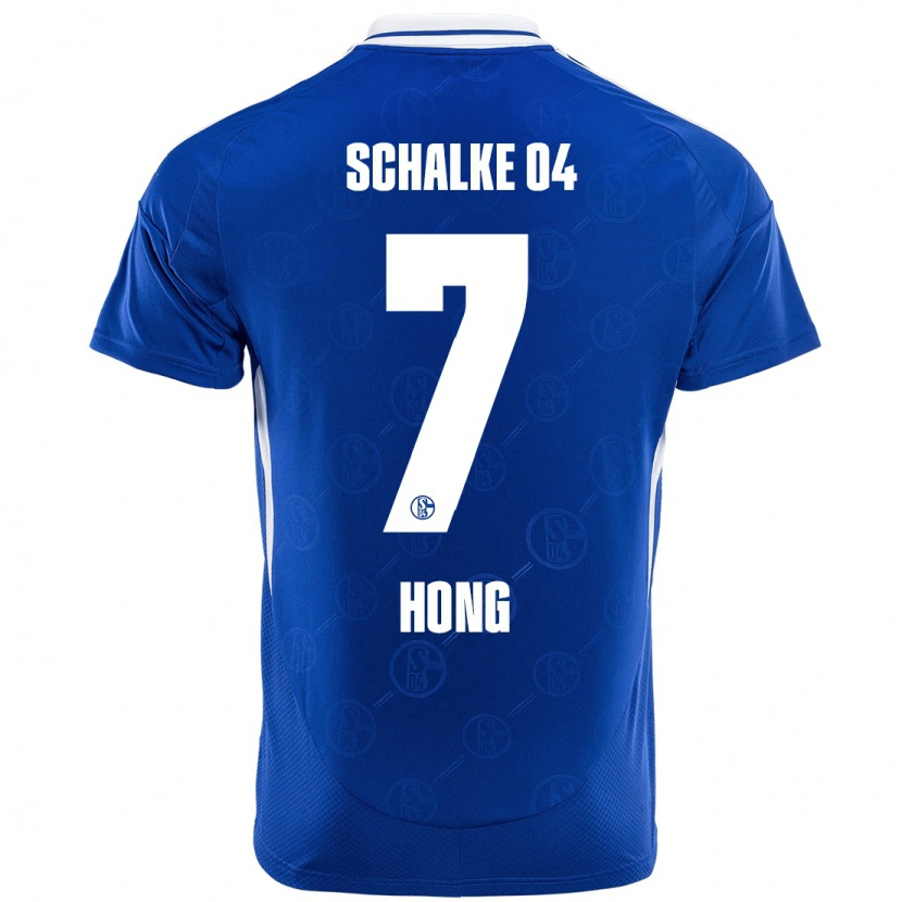 Danxen Homme Maillot Seok-Ju Hong #7 Bleu Royal Tenues Domicile 2024/25 T-Shirt