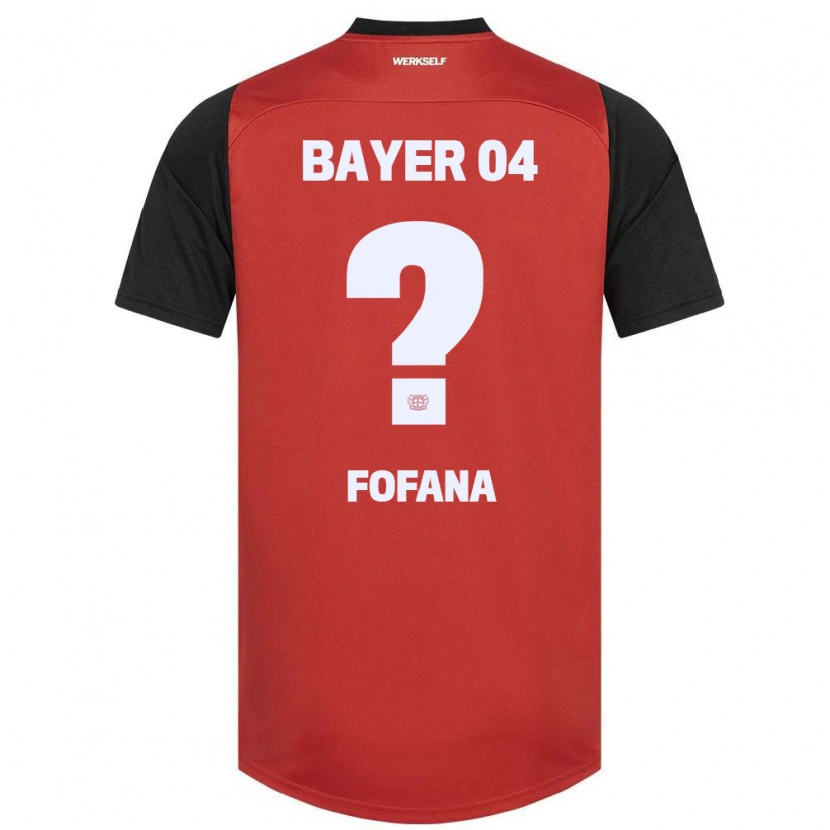 Danxen Homme Maillot Sadik Fofana #0 Rouge Noir Tenues Domicile 2024/25 T-Shirt