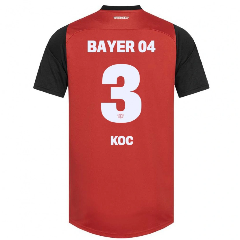 Danxen Homme Maillot Halil Koc #3 Rouge Noir Tenues Domicile 2024/25 T-Shirt