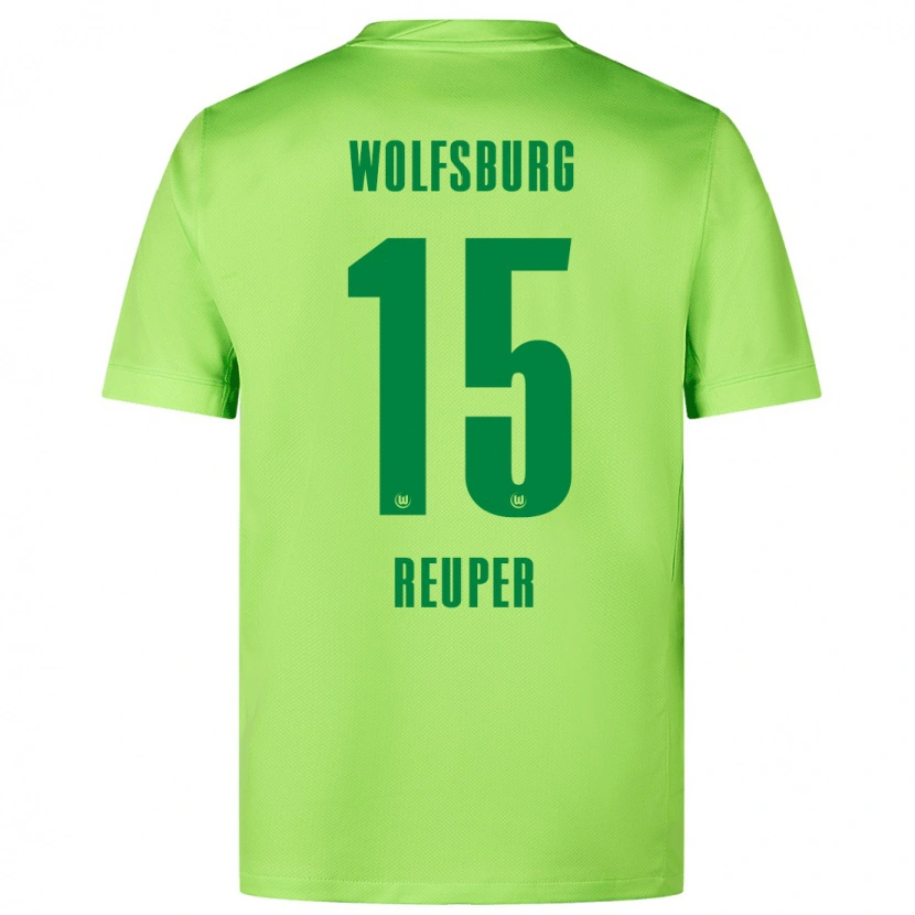 Danxen Homme Maillot Tim Reuper #15 Vert Fluo Tenues Domicile 2024/25 T-Shirt