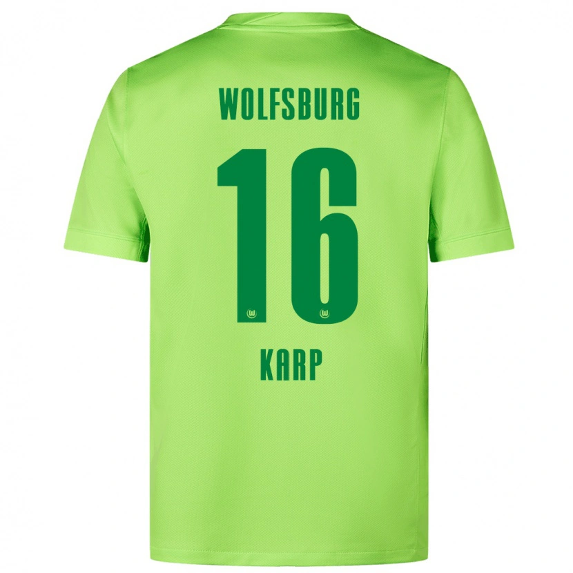 Danxen Homme Maillot Maurice Karp #16 Vert Fluo Tenues Domicile 2024/25 T-Shirt