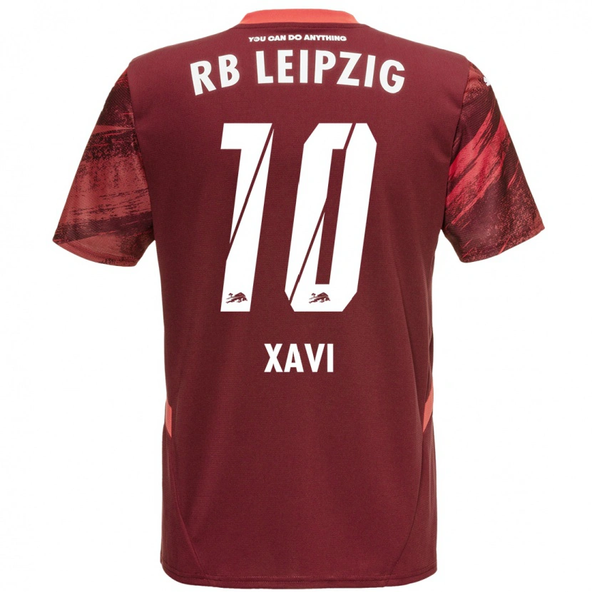 Danxen Homme Maillot Xavi Simons #10 Bordeaux Tenues Extérieur 2024/25 T-Shirt