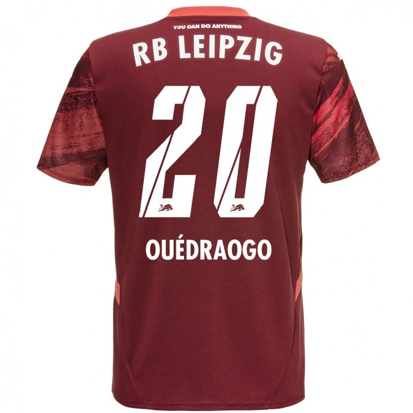 Danxen Homme Maillot Assan Ouédraogo #20 Bordeaux Tenues Extérieur 2024/25 T-Shirt