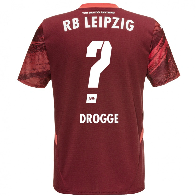 Danxen Homme Maillot Lennert Drogge #0 Bordeaux Tenues Extérieur 2024/25 T-Shirt