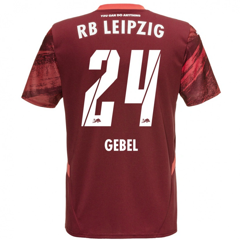 Danxen Homme Maillot Viggo Gebel #24 Bordeaux Tenues Extérieur 2024/25 T-Shirt