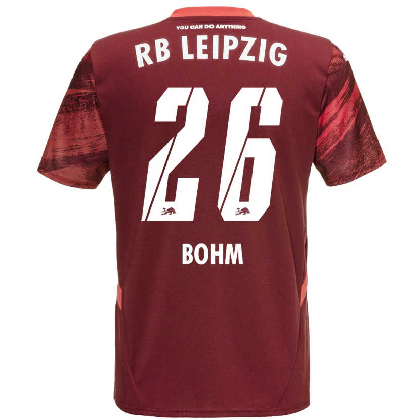 Danxen Homme Maillot Pepe Böhm #26 Bordeaux Tenues Extérieur 2024/25 T-Shirt
